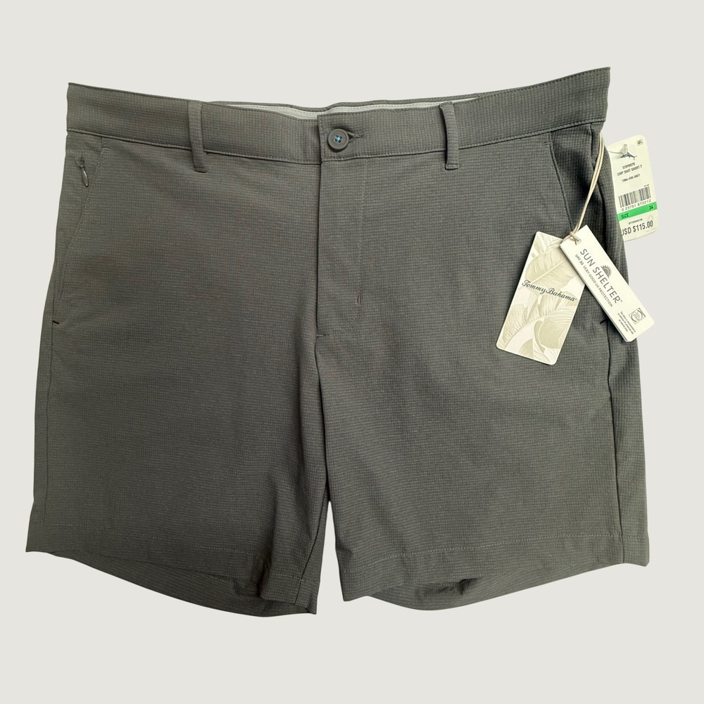 Tommy Bahama Mens 34 Chip Shot IslandZone 7" Shorts Fog Grey NWT $115 G